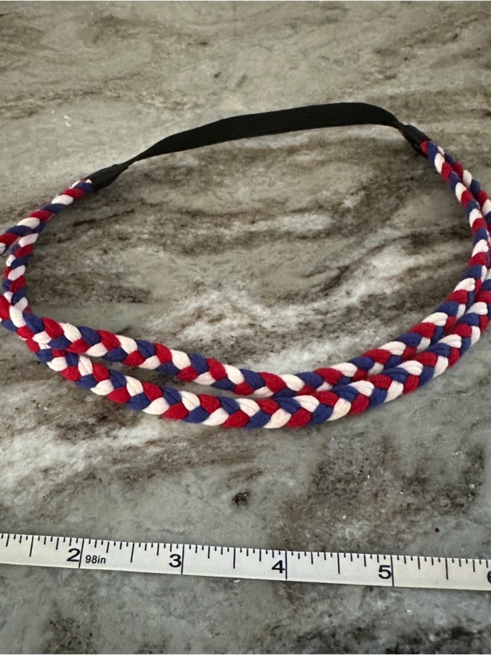 Braided Red, White & Blue Headband